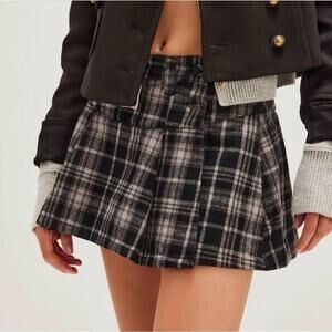 NWT Free People Serena Micro Skort in Plaid Size 0